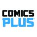 "Comics Plus" text in black and blue font.